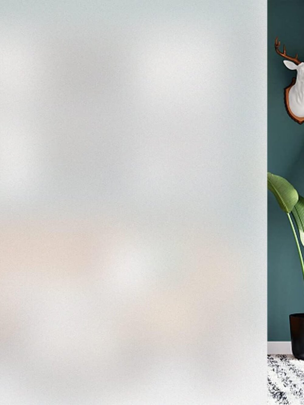 Frosted Window Privacy Film, Non Adhesive, 23.6 x 78.7 Inch